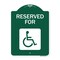 Signmission Graphic Handicapped Reserved Heavy-Gauge Aluminum Architectural Sign, 24" x 18", GW-1824-9973 A-DES-GW-1824-9973 - alternate 1